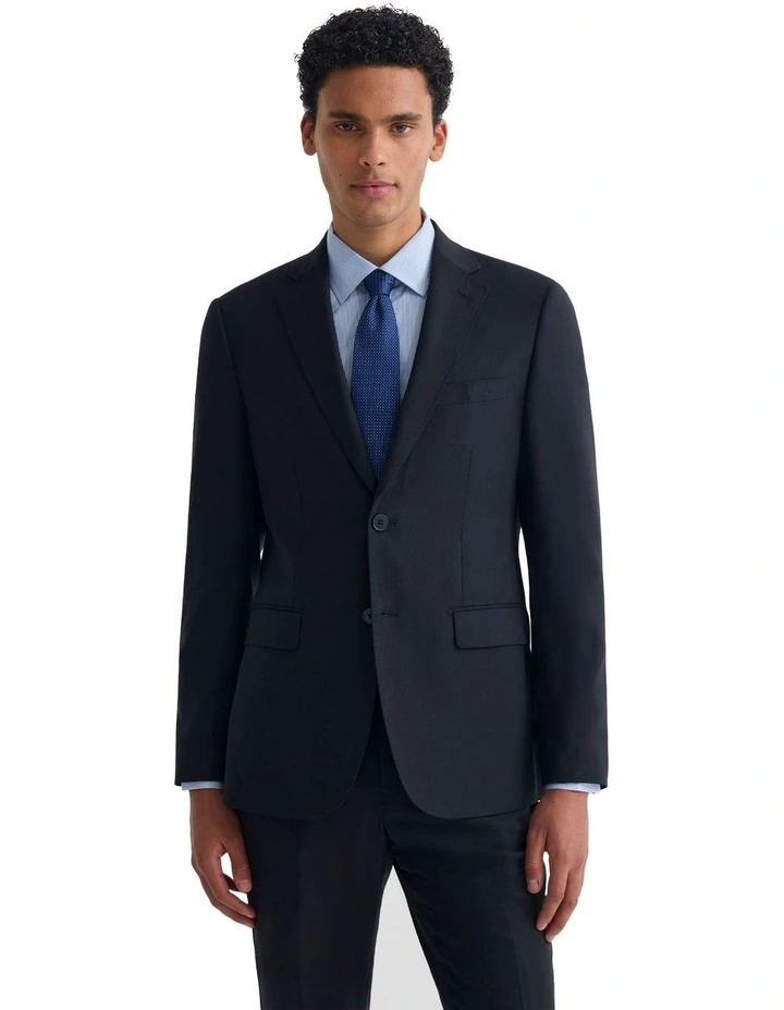 Byron Wool Suit Jacket in Black image 1