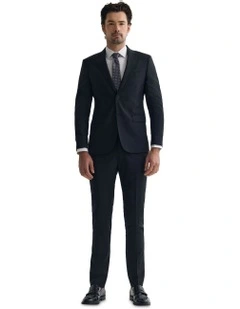 Byron Wool Suit Jacket in Black