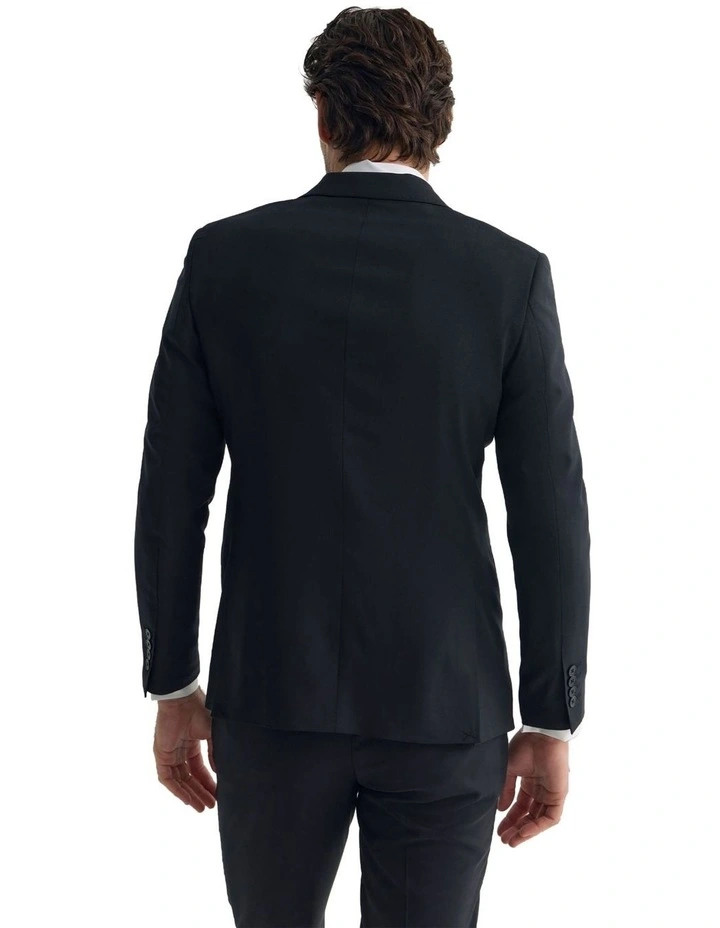 Byron Wool Suit Jacket in Black image 2