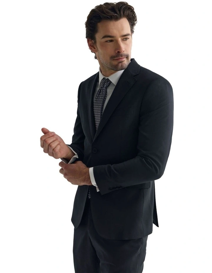 Byron Wool Suit Jacket in Black image 3