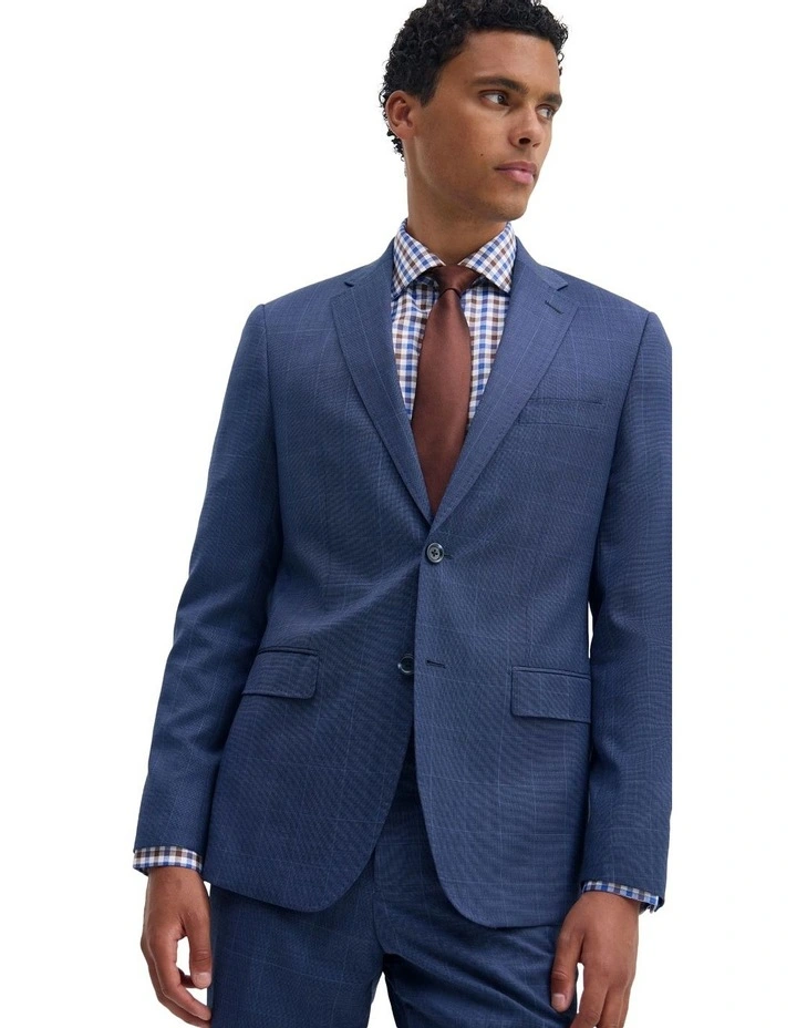 Byron Wool Suit Jacket in Navy image 4