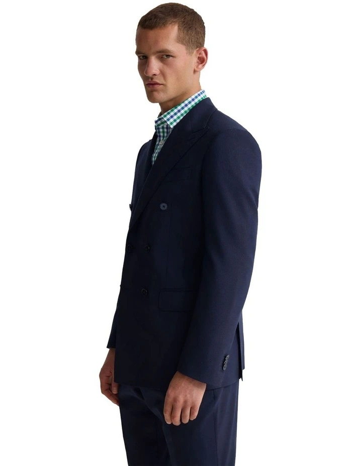 Hardy Double Breasted Suit Jacket in Blue image 3