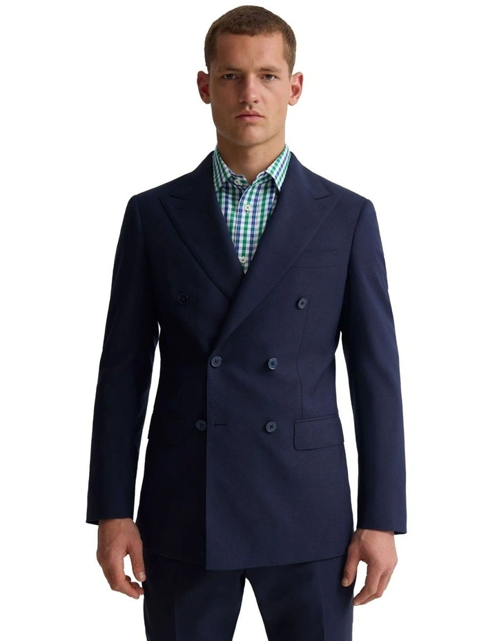 Hardy Double Breasted Suit Jacket in Blue image 5