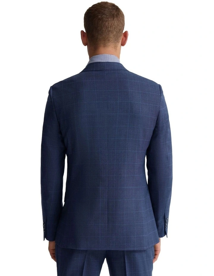 New Hopkins Wool Suit Jacket in Navy Check image 2