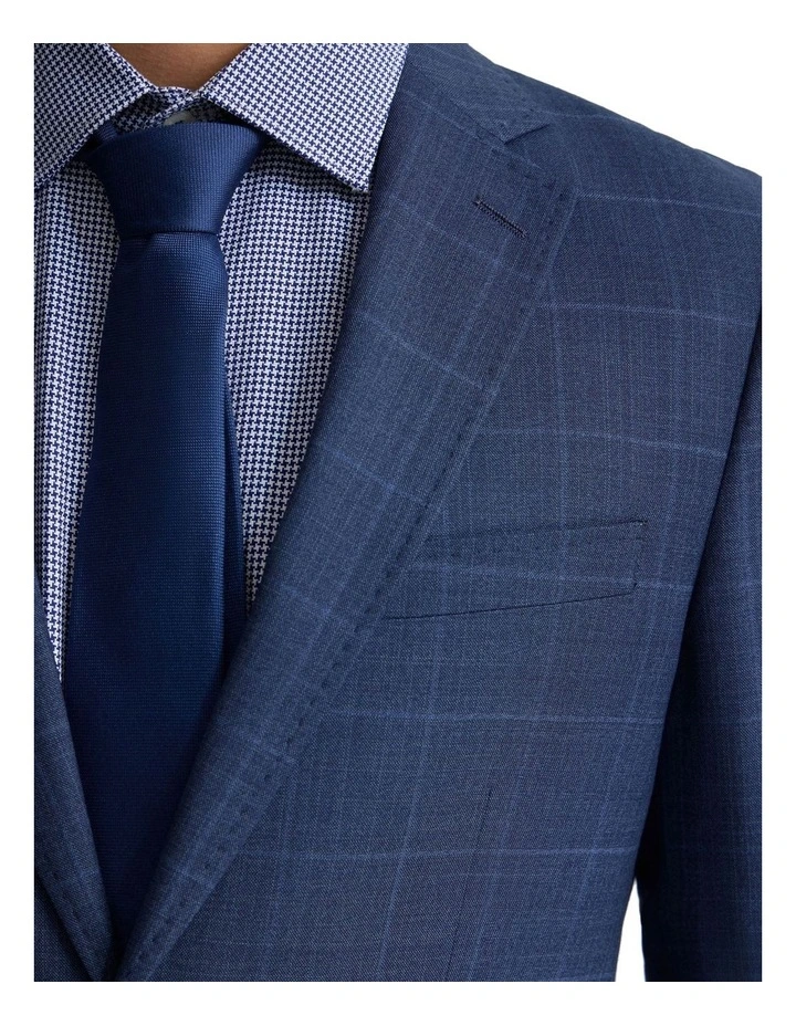 New Hopkins Wool Suit Jacket in Navy Check image 6