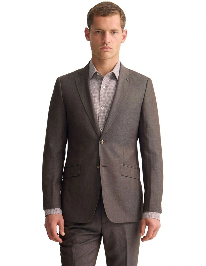 New Hopkins Wool Suit Jacket in Brown image 5
