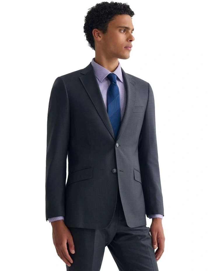 New Hopkins Wool Suit Jacket in Charcoal image 3