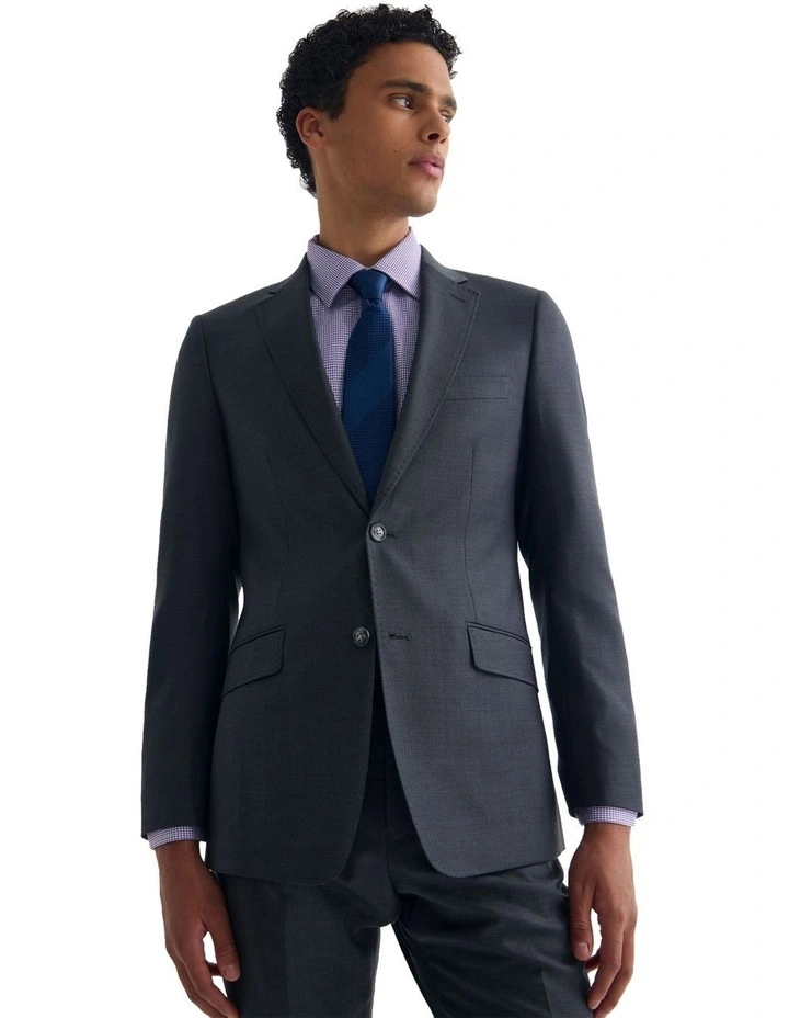 New Hopkins Wool Suit Jacket in Charcoal image 4