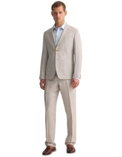 Wordsworth Wool/Linen Suit Jacket in Sand