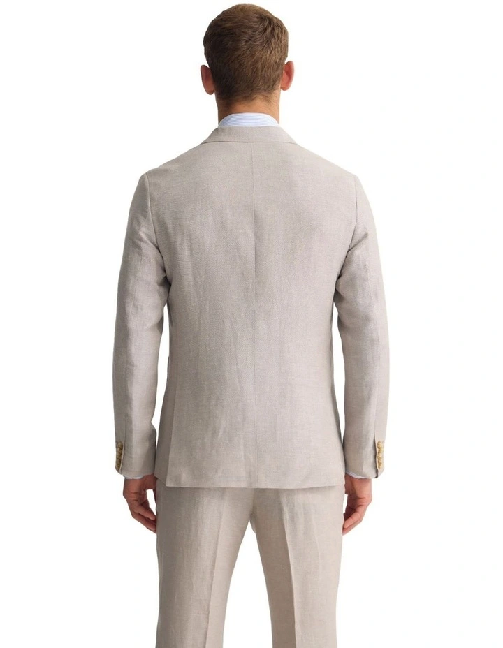 Wordsworth Wool/Linen Suit Jacket in Sand image 2