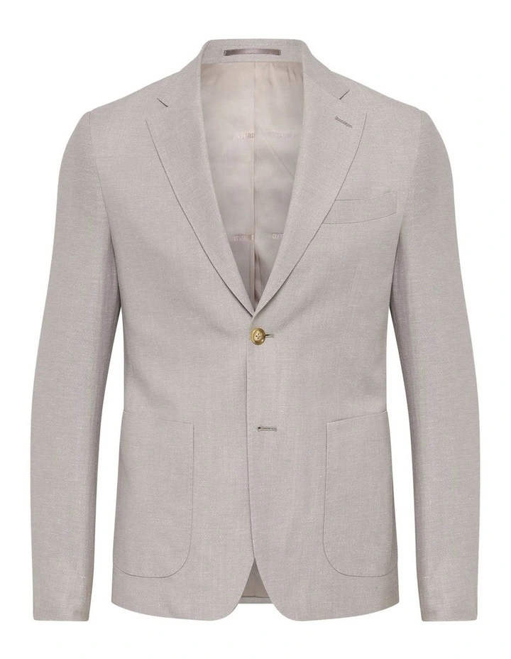 Wordsworth Wool/Linen Suit Jacket in Sand image 7