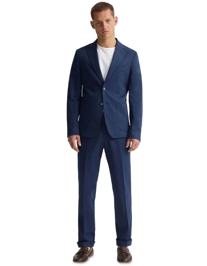 Wordsworth Cotton Blazer in Navy image 1