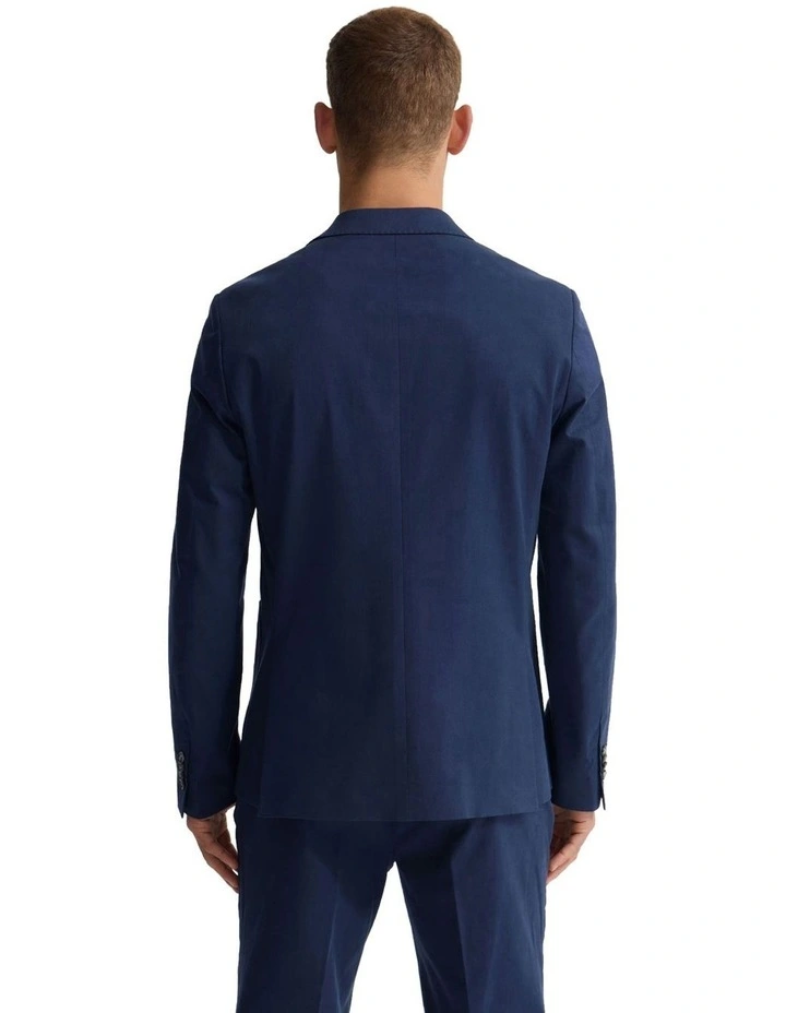 Wordsworth Cotton Blazer in Navy image 2
