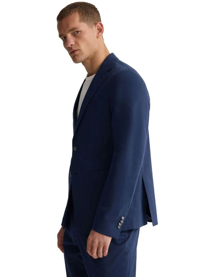 Wordsworth Cotton Blazer in Navy image 3