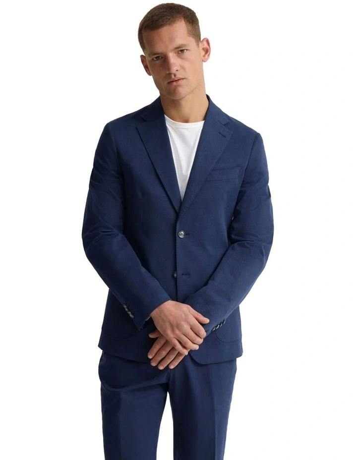 Wordsworth Cotton Blazer in Navy image 5