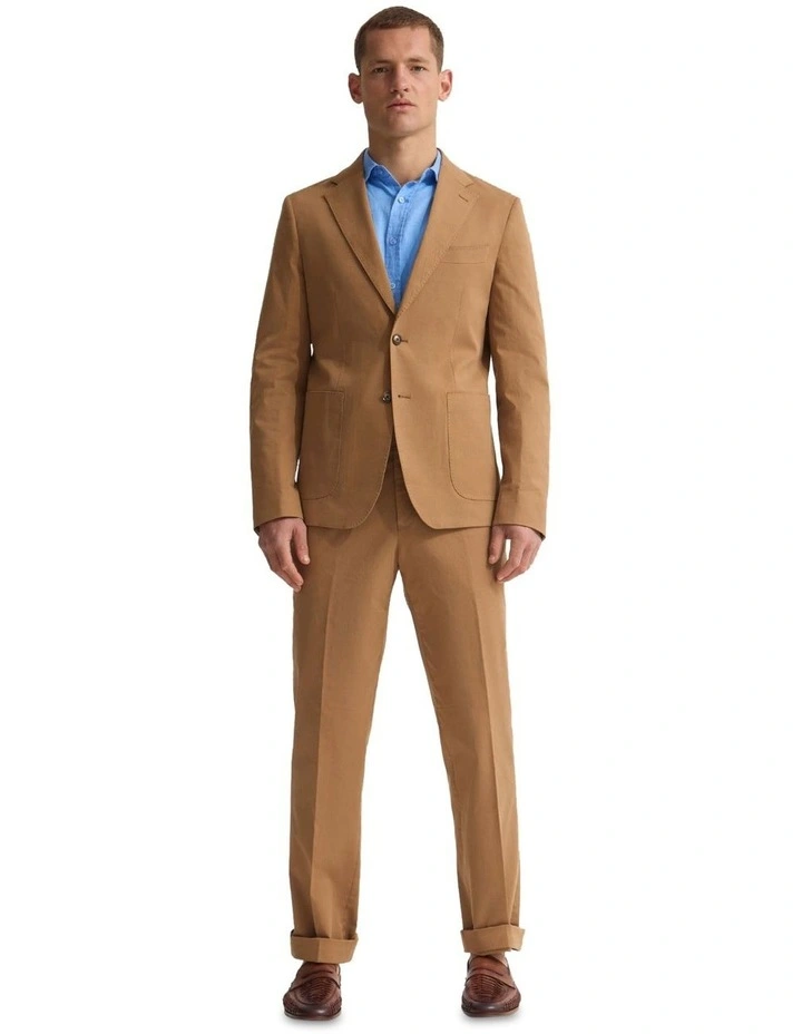 Wordsworth Cotton Blazer in Bark image 1