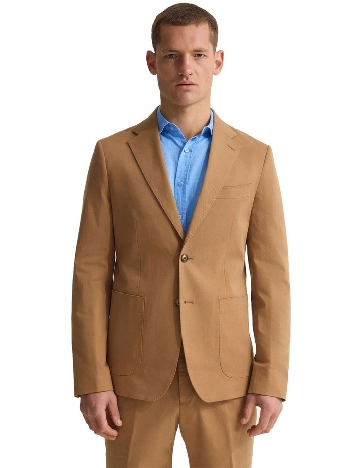 Wordsworth Cotton Blazer in Bark image 5