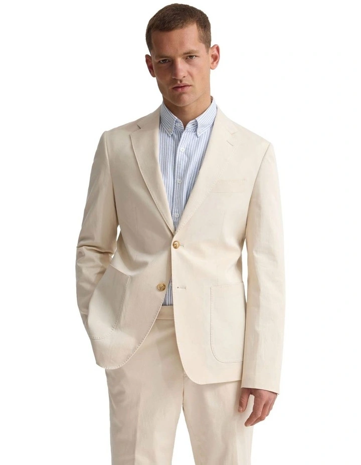 Wordsworth Cotton Blazer in Stone image 5