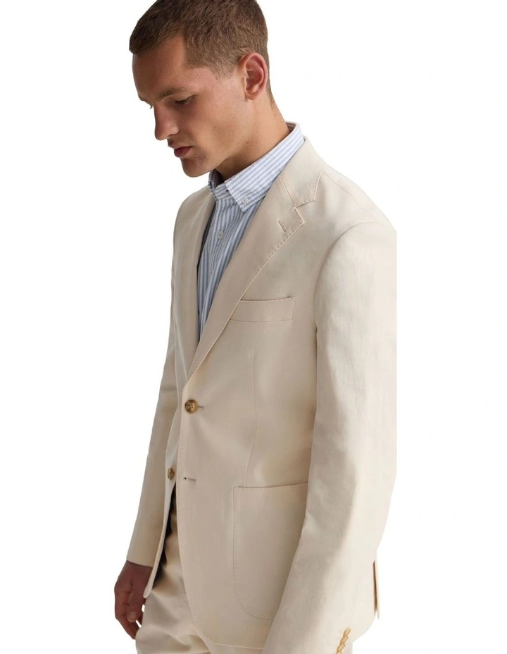 Wordsworth Cotton Blazer in Stone image 7