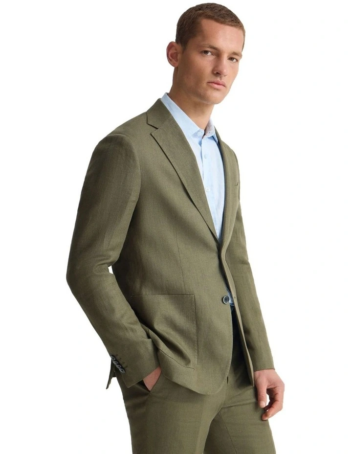 Wordsworth Linen Blazer in Green image 3