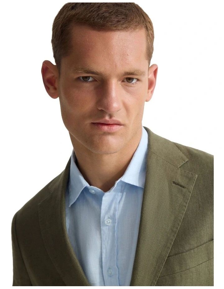 Wordsworth Linen Blazer in Green image 4