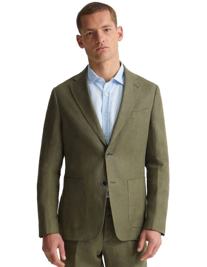 Wordsworth Linen Blazer in Green image 5
