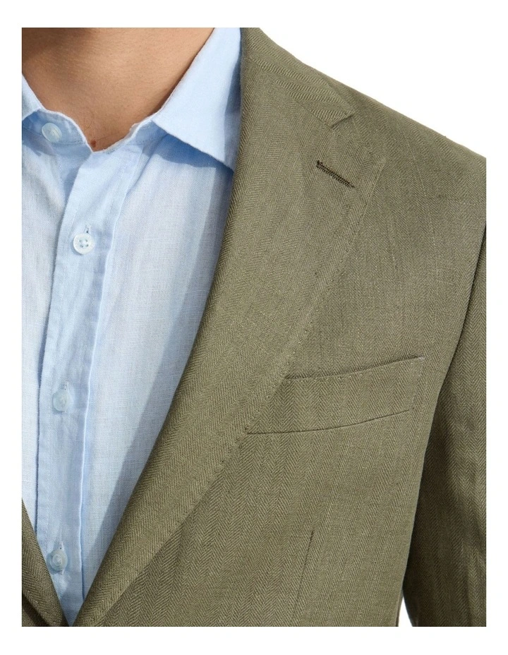 Wordsworth Linen Blazer in Green image 6