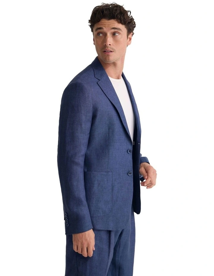 Wordsworth Patch Pocket Blazer in Navy image 3