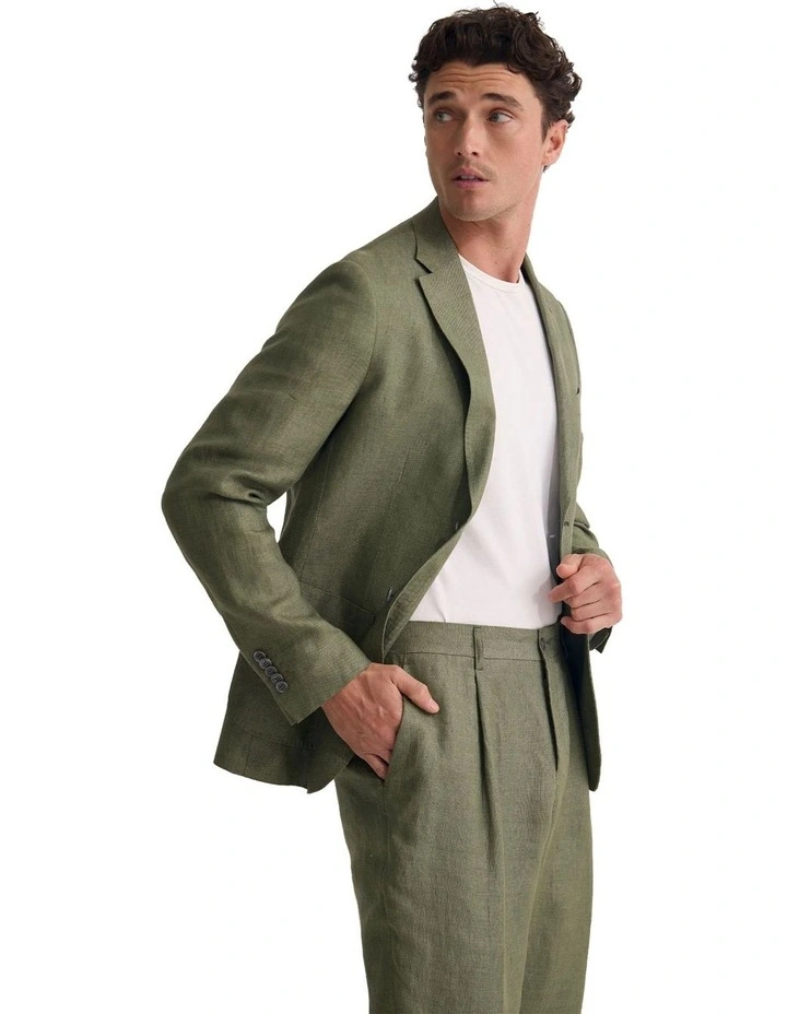 Wordsworth Patch Pocket Blazer in Green image 3