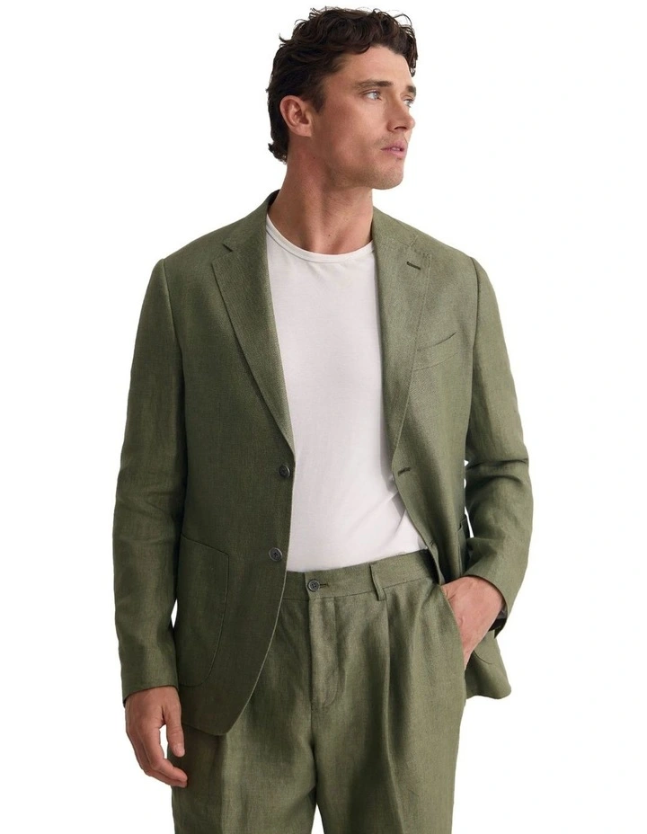 Wordsworth Patch Pocket Blazer in Green image 4