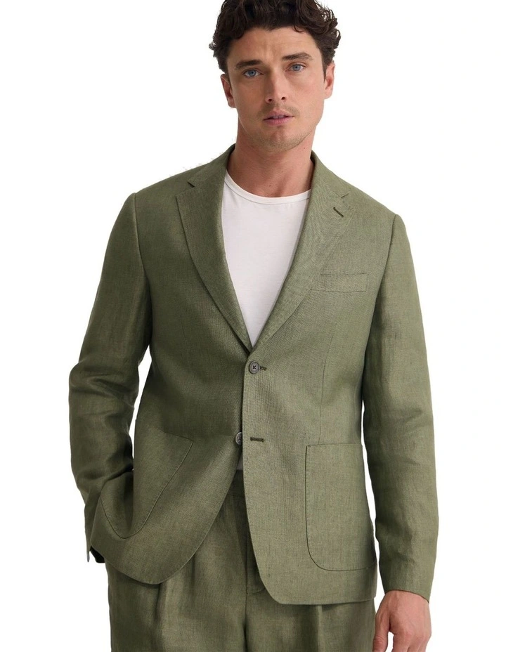 Wordsworth Patch Pocket Blazer in Green image 5