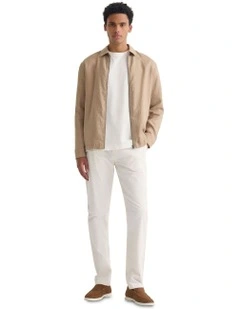 Adem Linen Zip Bomber in Sand
