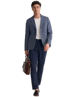 Milton Linen Blazer in Navy