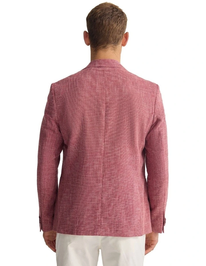Milton Linen Blazer in Red image 2