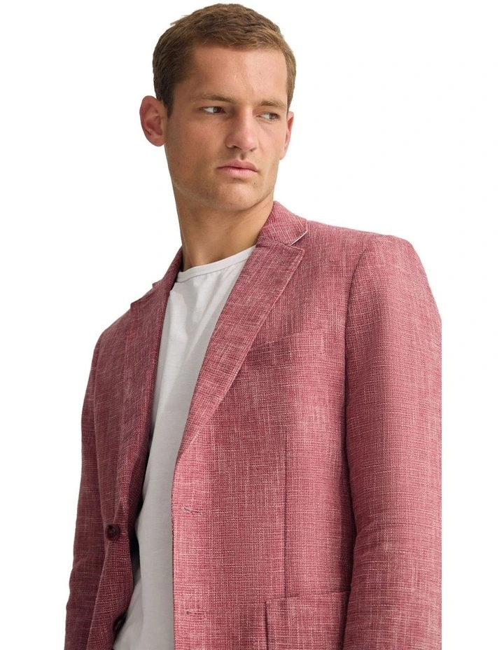 Milton Linen Blazer in Red image 4