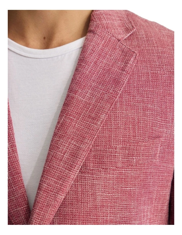 Milton Linen Blazer in Red image 6