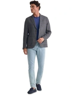 Milton Linen Blazer in Green