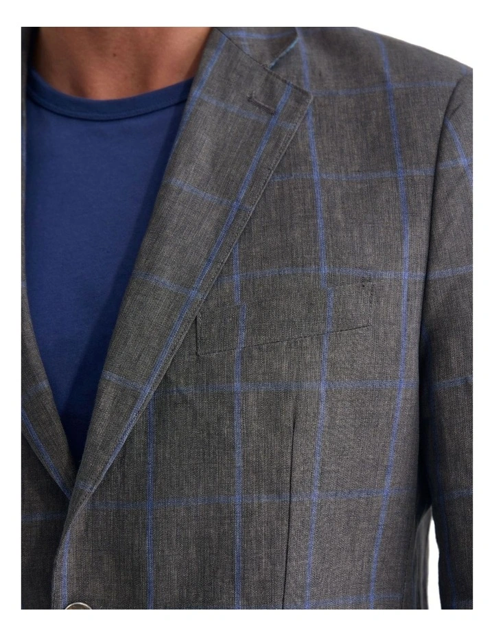 Milton Linen Blazer in Green image 6