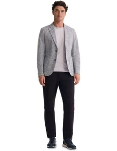 Milton Mini Check Blazer in Grey