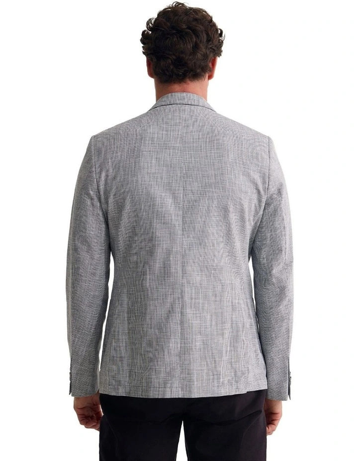 Milton Mini Check Blazer in Grey image 2