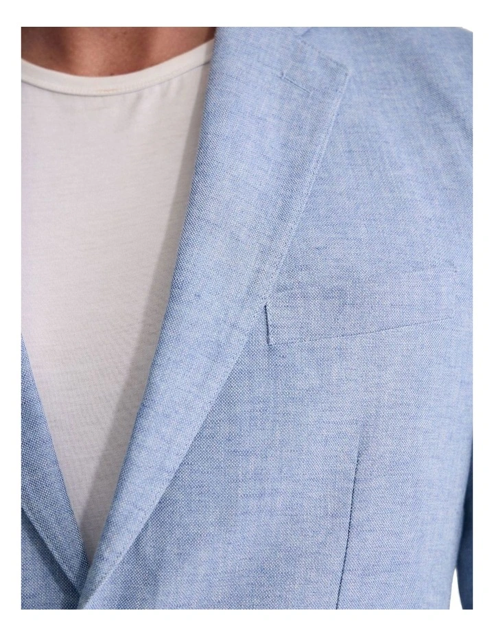 Milton Linen Blend Blazer in Sky image 6