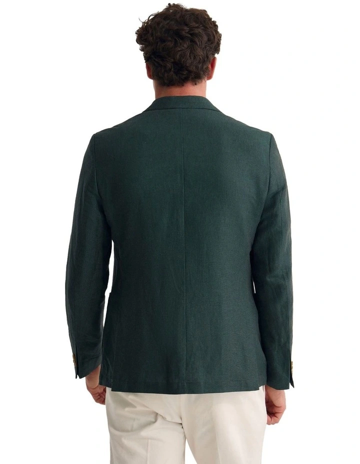 Milton Linen Blend Blazer in Olive image 2