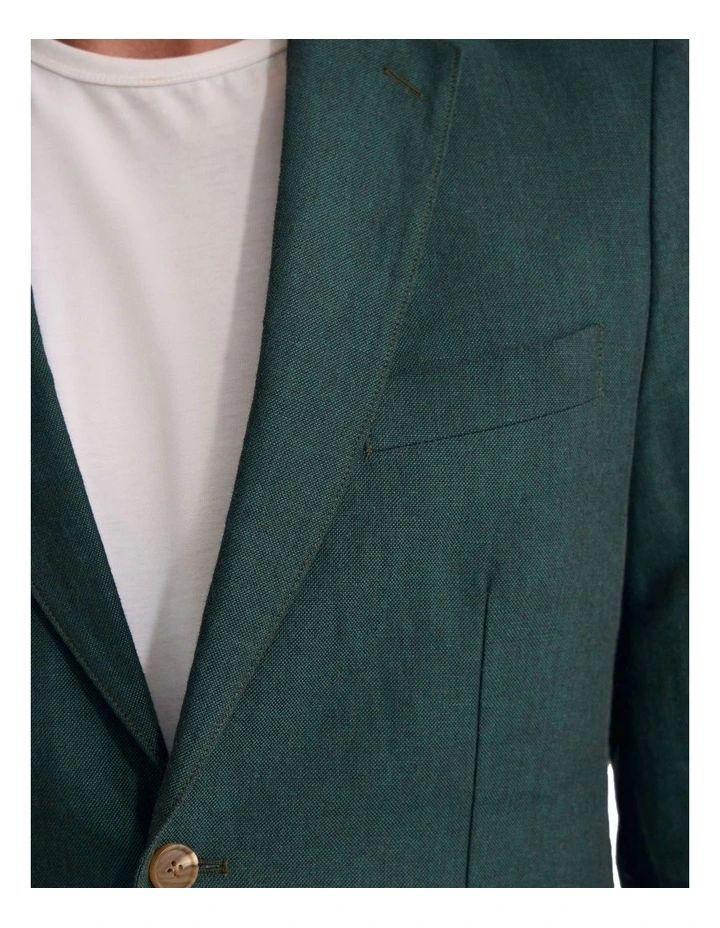 Milton Linen Blend Blazer in Olive image 6