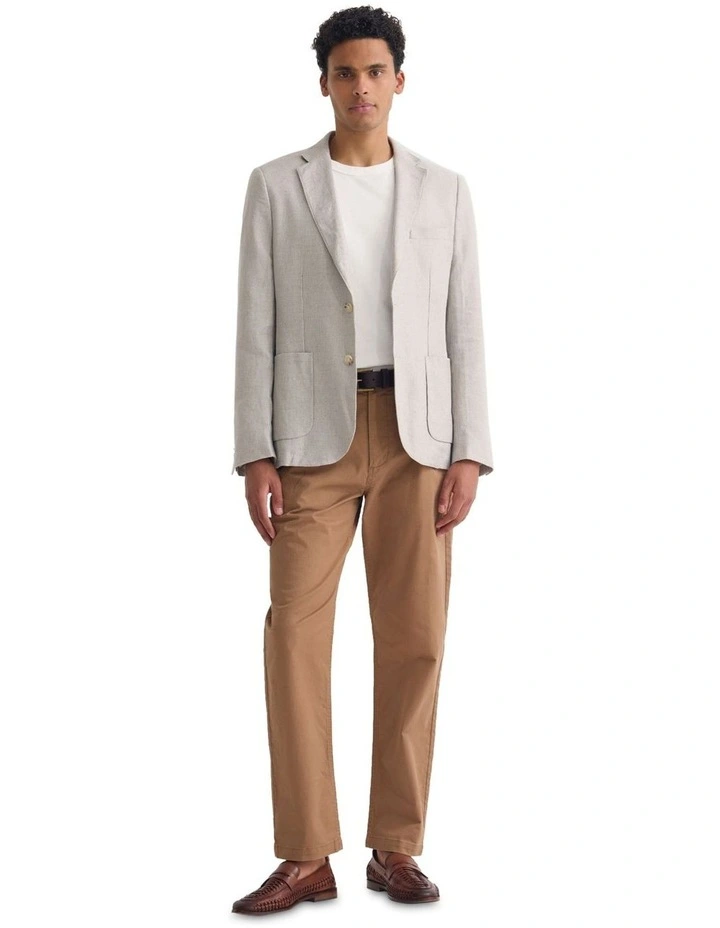 Milton 1/2 Lined Blazer in Stone image 1