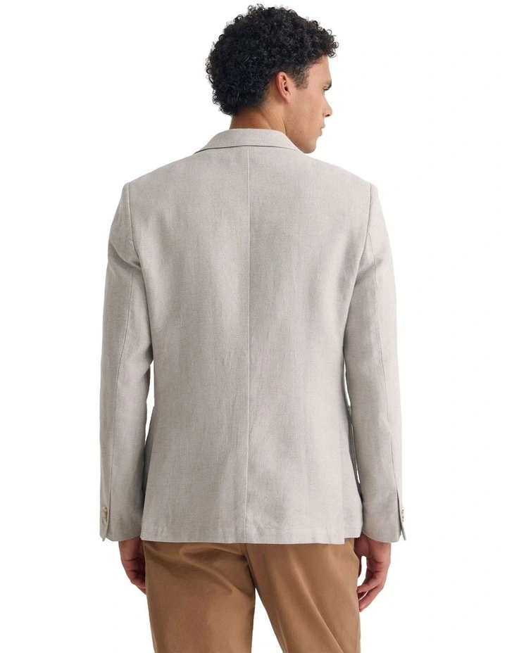 Milton 1/2 Lined Blazer in Stone image 2