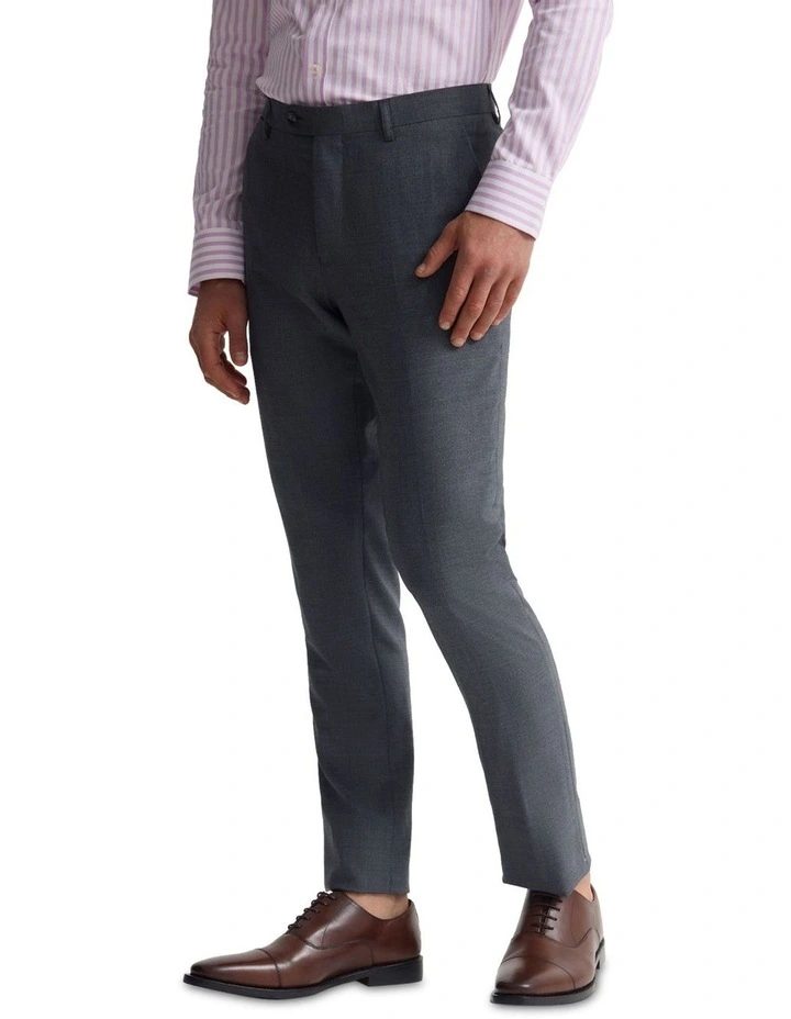 Byron Wool Suit Trousers in Grey image 3