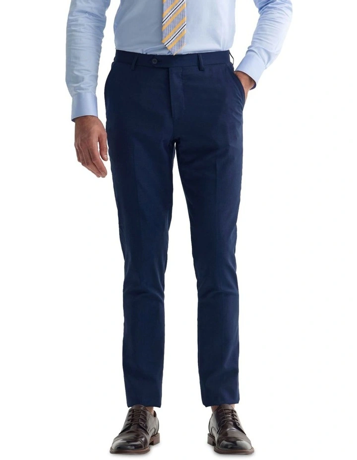 Byron Comfort Line Wool Suit Trousers in Navy image 1