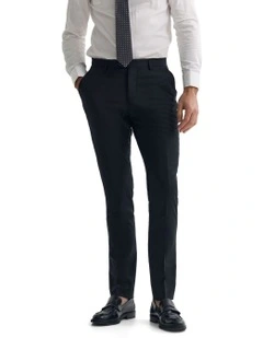 Byron Comfort Line Wool Suit Trousers in Black