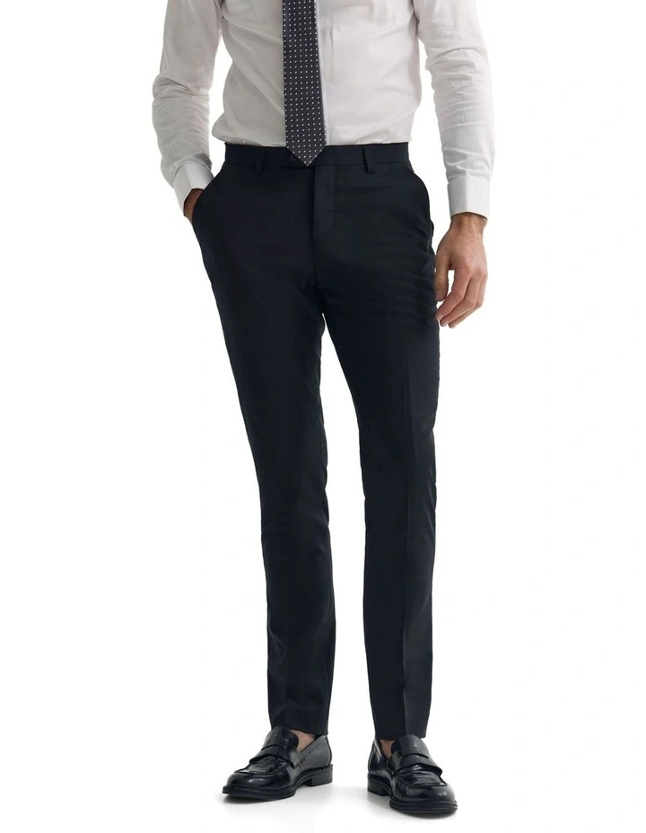 Byron Comfort Line Wool Suit Trousers in Black image 1