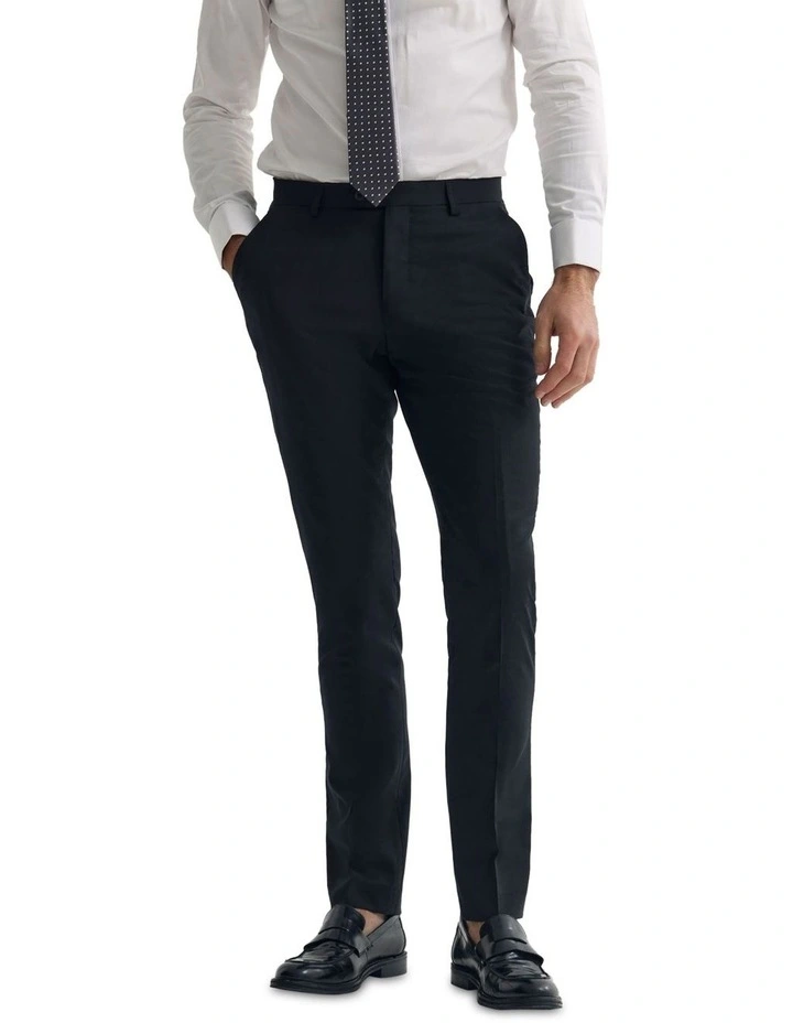 Byron Comfort Line Wool Suit Trousers in Black image 1